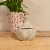 Large Cream Porcelain Cockerel Jar