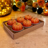 Set of 6 Pumpkin Tealights