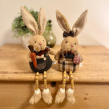 Sitting Bunnies With Egg or Carrot