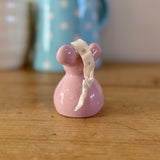 Hanging Pink Ceramic Mouse