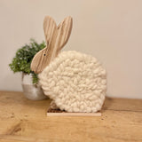 Standing Woollen & Wood Rabbit