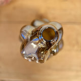 Dark Pearlescent Bobble Glass Vase