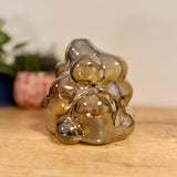 Dark Pearlescent Bobble Glass Vase