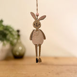 Pink Hanging Wooden Rabbit