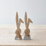 Boy & Girl Wooden Bunnies