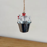 Hanging Thank You Flowers in Bucket
