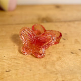 Pale Pink Glass Butterfly Trinket Dish