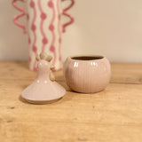 Small Pink Porcelain Cockerel Jar