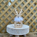 Reindeer with Star Cut-Out & Fluffy Scarf