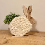 Standing Woollen & Wood Rabbit