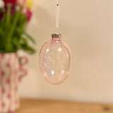 Pink Iridescent Glass Egg