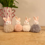 Sand Fluffy Pom Pom Bunny