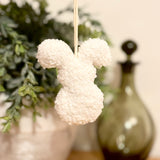 Hanging Fluffy Bunny with Pom-Pom Tail