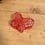 Pale Pink Glass Butterfly Trinket Dish