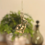 Yellow Hanging Glass Polkadot Rabbit