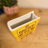 Biscuit Tin Ceramic Book Vase