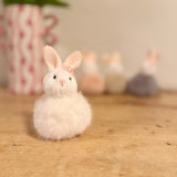 White Fluffy Pom Pom Bunny