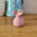 Hanging Pink Ceramic Mouse