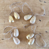 Set of 8 Mini Gold Leaf Wooden Eggs