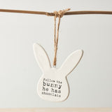 Follow the Bunny Porcelain Hanger