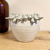 Medium Pot with Perching Blue Birds