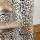 Set of 3 White & Gold Lanterns