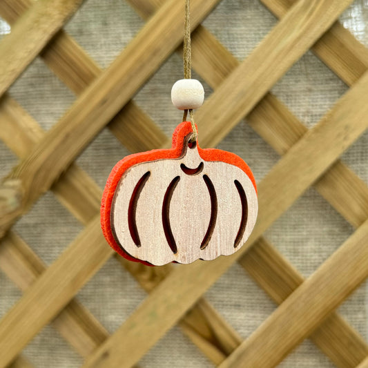 Felt & Wood Pumpkin Hanger