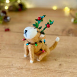 Felt Dog with Lights