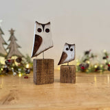 Pair of Wooden Owls