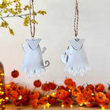 Pair of Hanging Ghosty Cats