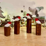 Set of 4 Robins on Blocks