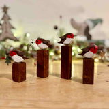 Set of 4 Robins on Blocks