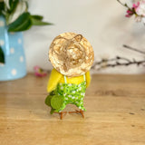 Gardening Felt Chick in Straw Hat