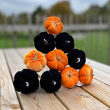 10 Black & Orange Pumpkin Sticks