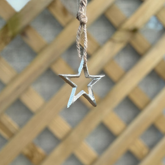 Silver Effect Metal Star