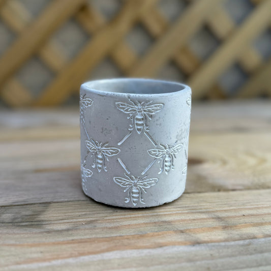 Small Embossed Bee Pot