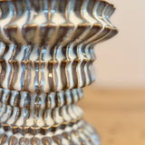 Small Contemporary Ribbed Vase