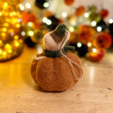 Hanging Felt Mouse In Pumpkin