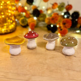 Set of 4 Ceramic Mushrooms