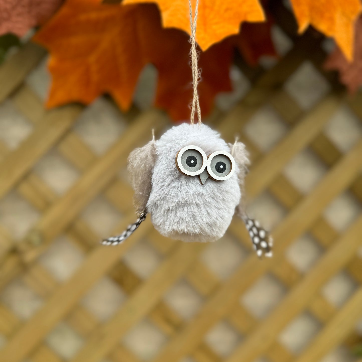 Hanging Fluffy Wise Owl