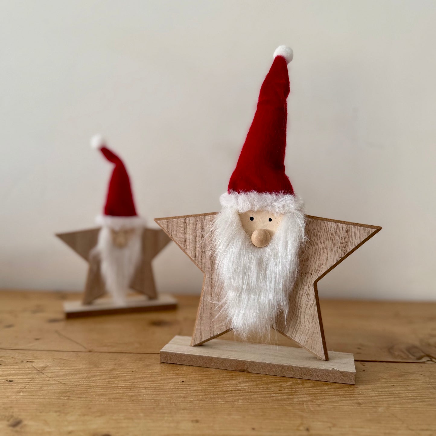 Large Wooden Santa Star Gonks