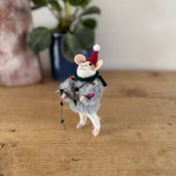 Festive Woolen Mouse with Lights