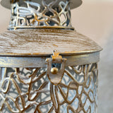 Set of 3 White & Gold Lanterns