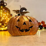 Dumpy Copper Effect Metal Pumpkin
