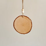 Wooden Log Hanger with Perching Birds