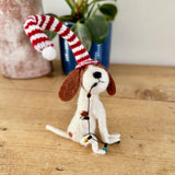 Felted Doggy with Fairy Lights