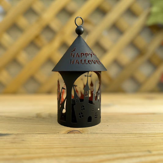 Small Black Happy Halloween Lantern