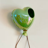 Small Green Ceramic Heart Balloon