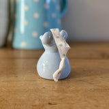 Hanging Blue Ceramic Mouse
