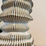 Large Contemporary Ribbed Vase